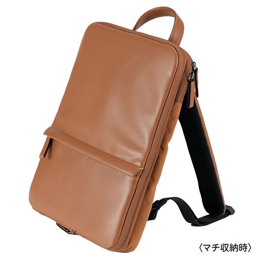 ナカバヤシ CB-282BR ブラウン 厚みが変わるPCバックパック 14インチ