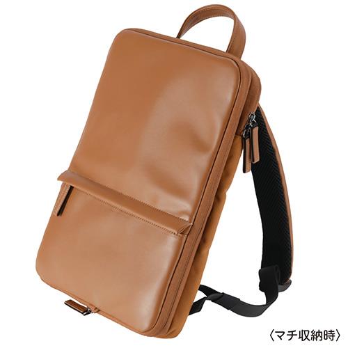 ナカバヤシ CB-283BR ブラウン 厚みが変わるPCバックパック 16インチ