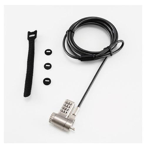 ナカバヤシ SL-065 シルバー セキュティロック/3種 ケンジントン、Noble、Nano 対応/ダイヤルロック