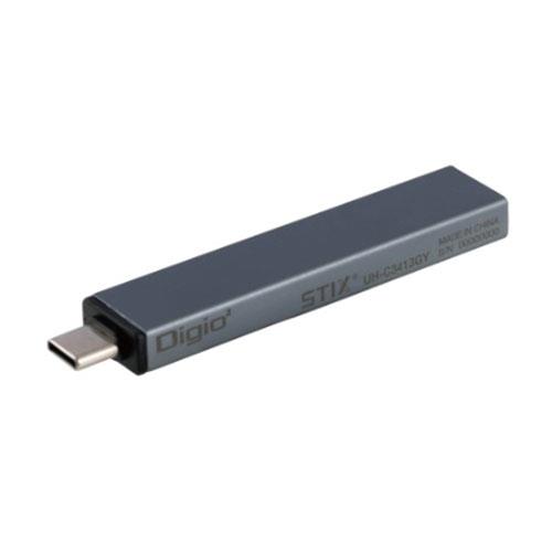 ナカバヤシ UH-C3413GY グレー ミニマムアルミハブ Type-C 3ポート変換ハブ