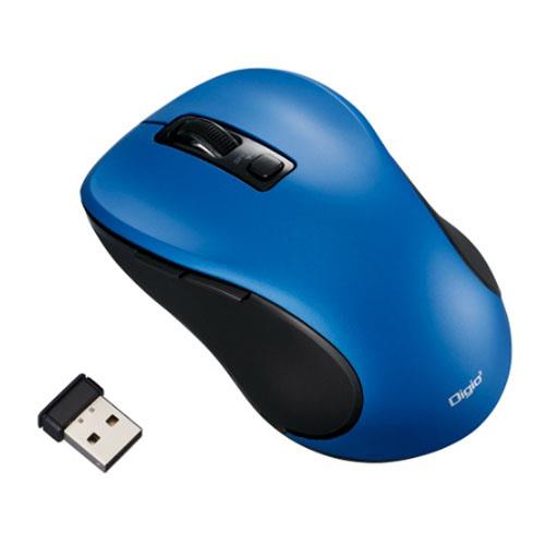 ナカバヤシ MUS-RKF214BL ブルー 無線静音5ボタンBlueLEDマウス