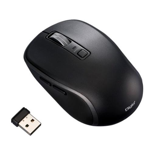 ナカバヤシ MUS-RKF216BK ブラック 無線静音5ボタンBlueLEDマウス