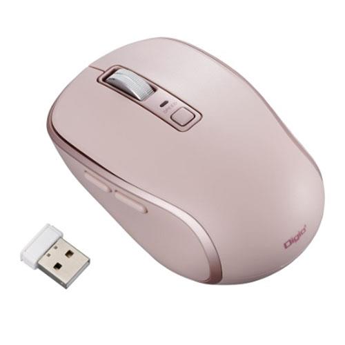 ナカバヤシ MUS-RKF216P ピンク 無線静音5ボタンBlueLEDマウス