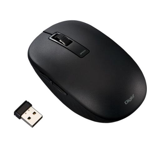 ナカバヤシ MUS-RKF218BK ブラック 無線静音5ボタンBlueLEDマウス