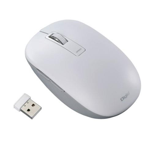 ナカバヤシ MUS-RKF218W ホワイト 無線静音5ボタンBlueLEDマウス