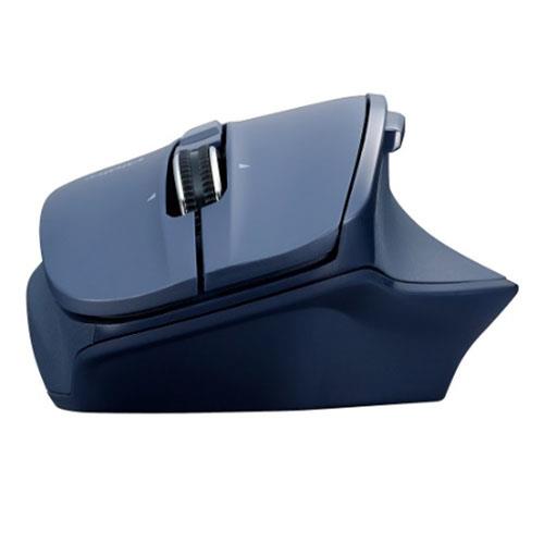 ナカバヤシ MUS-RKF164NB ネイビー 高速スクロールホイール搭載 神速シリーズ無線静音5ボタンBlueLEDマウス