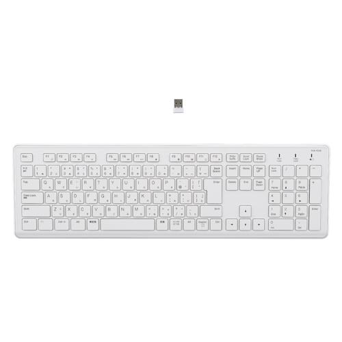 ナカバヤシ FKB-R249W ホワイト Digio2 無線静音フルキーボード