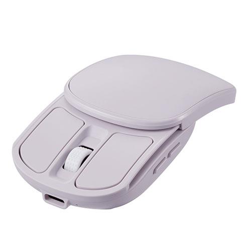 ナカバヤシ MUS-RKF235P スモーキーピンク 無線充電式スライド静音5ボタンBlueLEDマウス