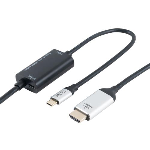 ナカバヤシ USD-P4K10BK USB PD対応USB Type-C - HDMI変換ケーブル 4K60Hz対応 1m