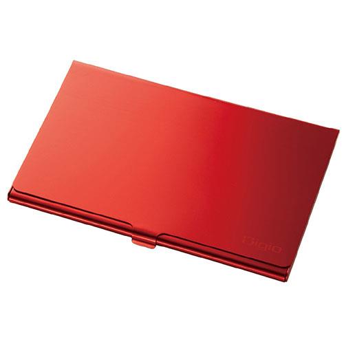 ナカバヤシ MCC-2203R レッド SDカード 1枚/microSDカード 6枚 収納用 アルミカードケース