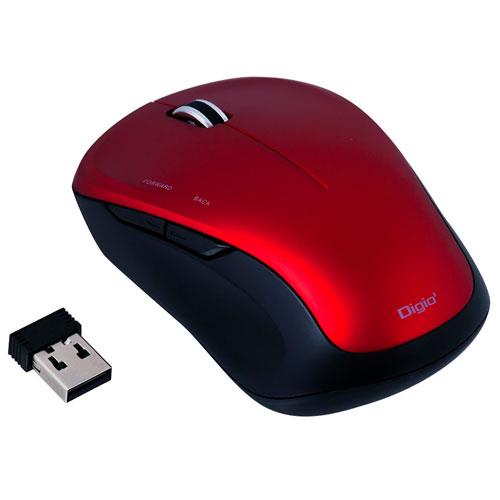 ナカバヤシ MUS-RKF118R レッド USB BlueLEDマウス 5ボタン