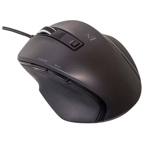 ナカバヤシ MUS-UKF120BK ブラック USB 小型有線5ボタンBlueLEDマウス