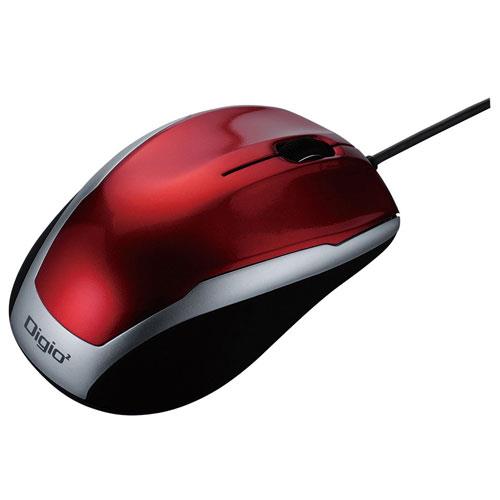 ナカバヤシ MUS-UKT115R レッド USB BlueLEDマウス 有線 3ボタン