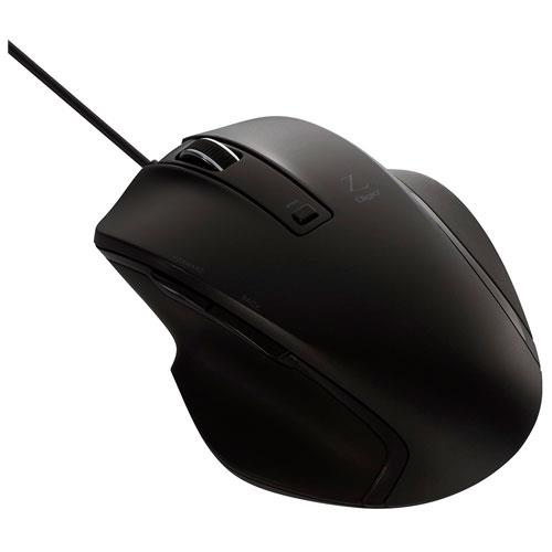 ナカバヤシ MUS-UKF130BK ブラック USB 有線5ボタンBlueLEDマウス