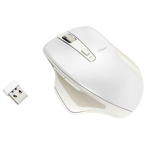 ナカバヤシ MUS-RKF155W ホワイト 無線静音5ボタンBlueLEDマウス