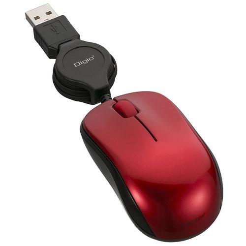 ナカバヤシ MUS-UKT166R レッド USB BlueLEDマウス 3ボタン