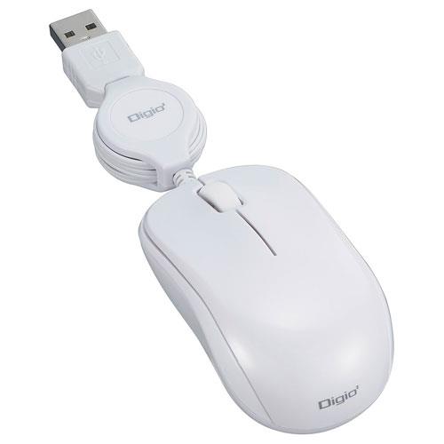 ナカバヤシ MUS-UKT166W ホワイト USB BlueLEDマウス 3ボタン