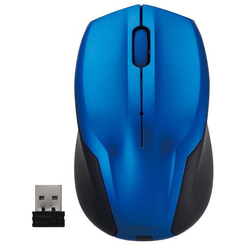 ナカバヤシ MUS-RKT125GBL ブルー 無線 静音 3ボタンBlueLEDマウス