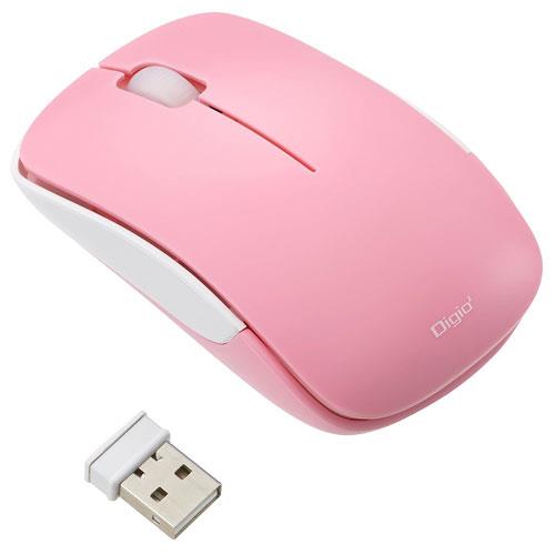 ナカバヤシ MUS-RKT186P ピンク 無線3ボタンBlueLEDマウス