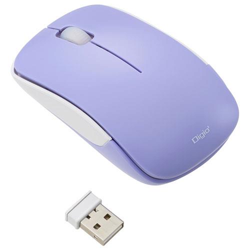 ナカバヤシ MUS-RKT186PUR パープル 無線3ボタンBlueLEDマウス