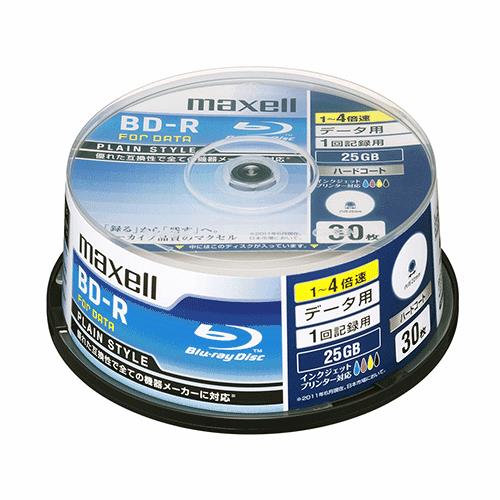 マクセル(maxell) BR25PPLWPB.30SP データ用 BD-R ブルーレイディスク 25GB 1回記録 プリンタブル 4倍速 30枚