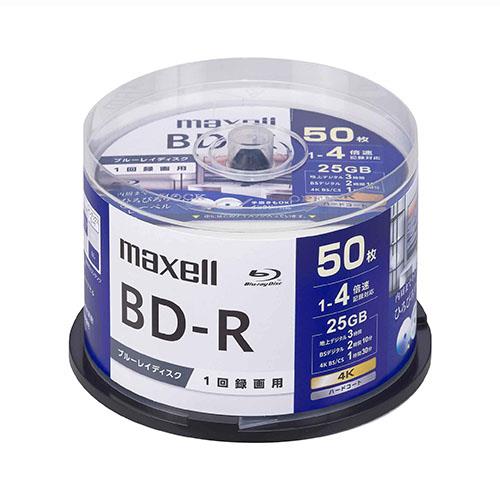 マクセル(maxell) BRV25WPG.50SP 録画用 BD-R ブルーレイディスク 1層 25GB 1回録画 プリンタブル 4倍速 50枚