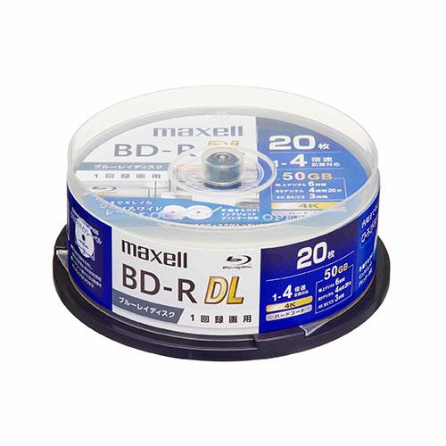 マクセル(maxell) BRV50WPG.20SP 録画用 BD-R ブルーレイディスク DL 2層 50GB 1回録画 プリンタブル 4倍速