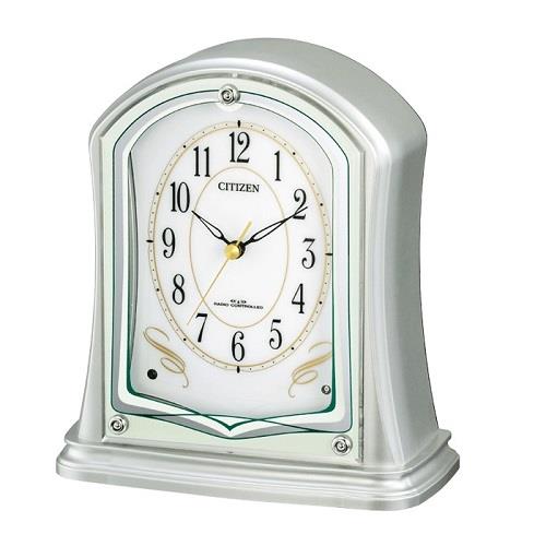 RHYTHM(リズム) 4RY694-019 シルバーメタリック 電波置時計