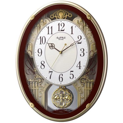 RHYTHM(リズム) 4MN523RH06 茶メタリック色 スモールワールドプラウド 電波掛時計