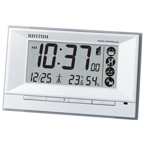 RHYTHM(リズム) 8RZ207SR03 白 電波目覚まし時計