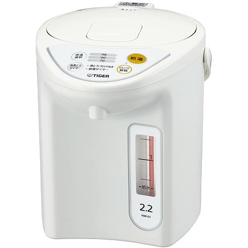 タイガー魔法瓶(TIGER) PDR-G221-W ホワイト マイコン電動ポット 2.2L