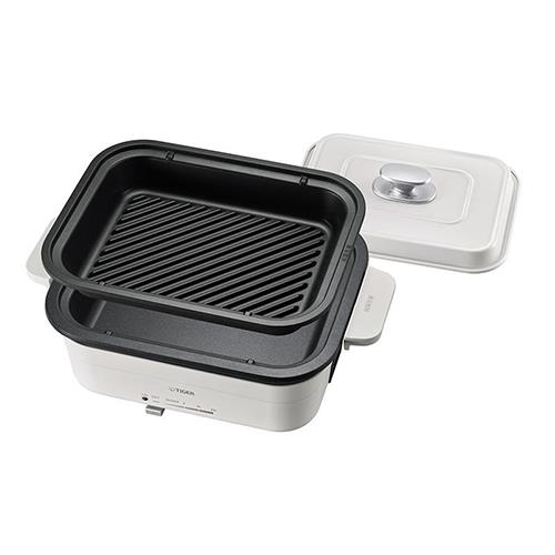 【長期保証付】タイガー魔法瓶(TIGER) CRLA201-WC セラミックホワイト ホットプレート 1200W 2枚タイプ