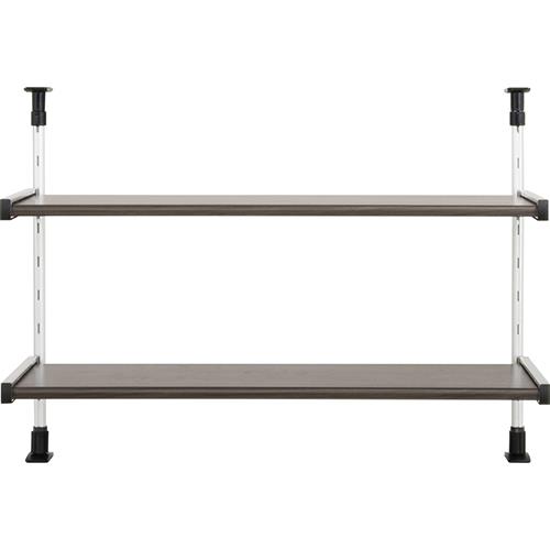 田窪工業所 MTP2-75 木目調 つっぱり棚 2段 幅75cm スチール製 モクメタル