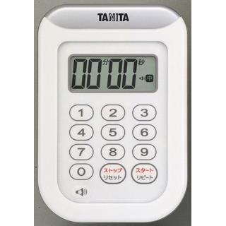 タニタ(TANITA) TD-378-WH ホワイト デジタルタイマー 丸洗いタイマー100分計