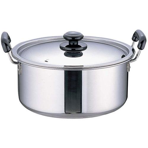 遠藤商事 SAステンレス プラ柄 IH対応 厚板実用鍋 27cm AZT0727