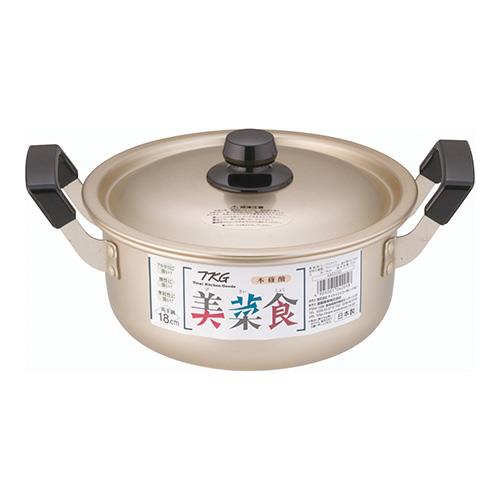 北陸アルミニウム AAZ0102 本しゅう酸 美菜食 両手鍋 18cm