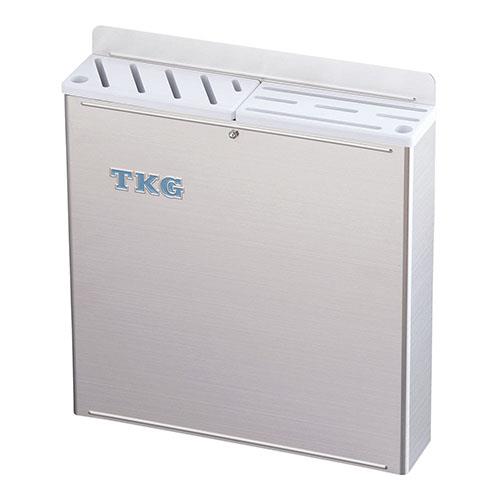 遠藤商事 18-8プラ板付カラーナイフラック 大 ABタイプ 白