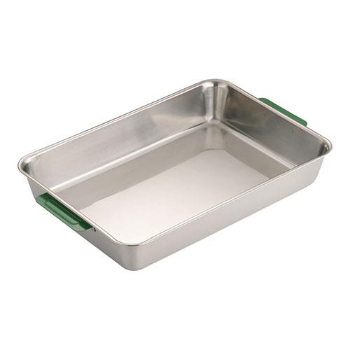 TKGコーポレーション 18-8カラーハンドル角バット 6枚取 グリーン