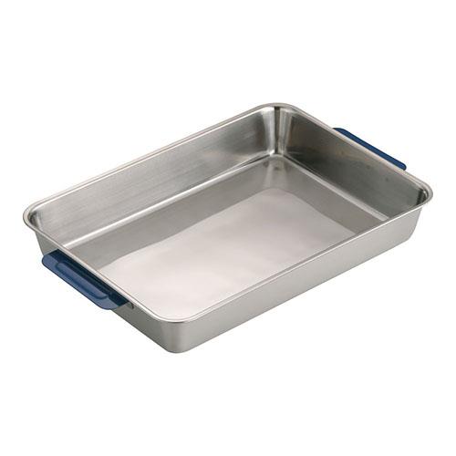 TKGコーポレーション 18-8カラーハンドル角バット 8枚取 ブルー