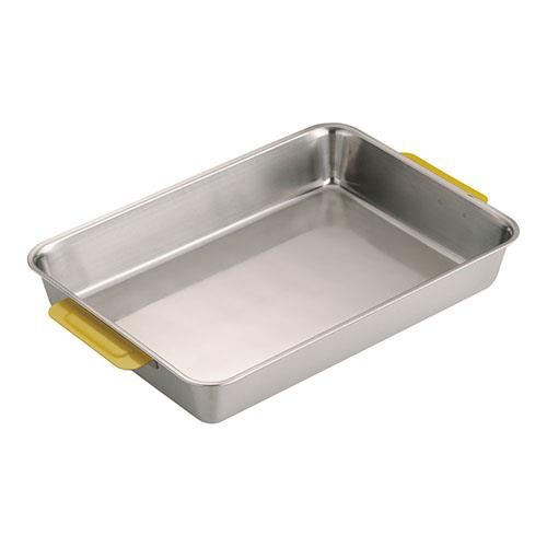 TKGコーポレーション 18-8カラーハンドル角バット 8枚取 イエロー