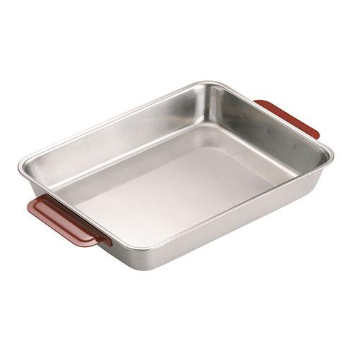 TKGコーポレーション 18-8カラーハンドル角バット 18枚取 レッド