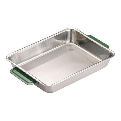 TKGコーポレーション 18-8カラーハンドル角バット 18枚取 グリーン