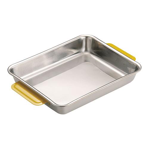 TKGコーポレーション 18-8カラーハンドル角バット 21枚取 イエロー