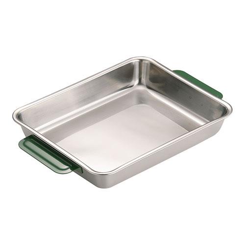 TKGコーポレーション 18-8カラーハンドル角バット 21枚取 グリーン