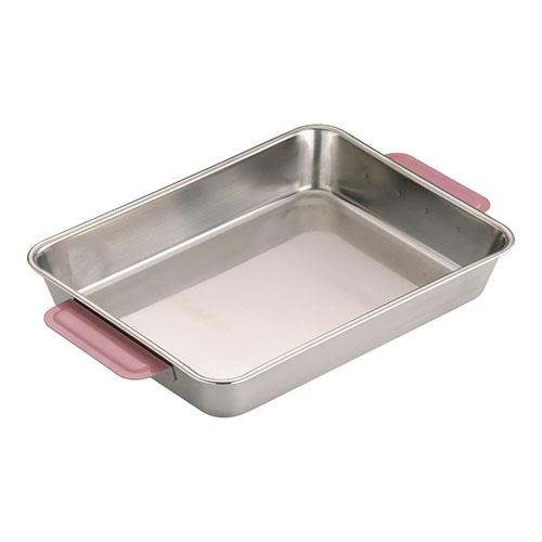 TKGコーポレーション 18-8カラーハンドル角バット 18枚取 ピンク