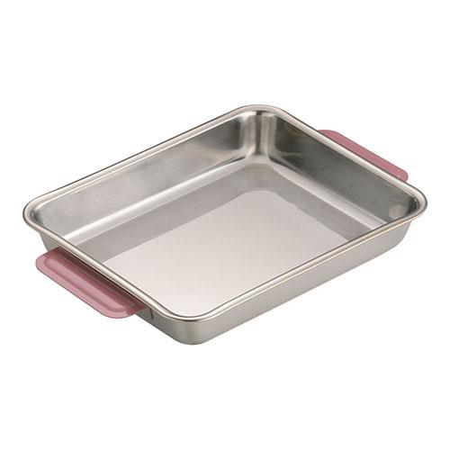 TKGコーポレーション 18-8カラーハンドル角バット 21枚取 ピンク