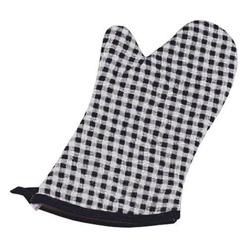 TKGコーポレーション チェック布製オーブンミット ブラック 左右1組
