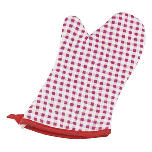 TKGコーポレーション チェック布製オーブンミット レッド 左右1組