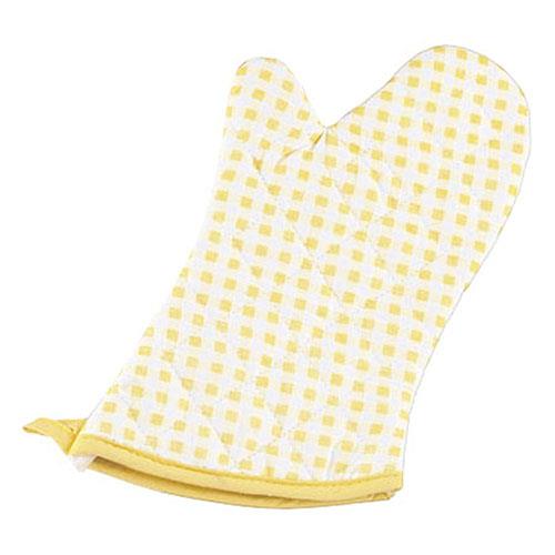 TKGコーポレーション チェック布製オーブンミット イエロー 左右1組