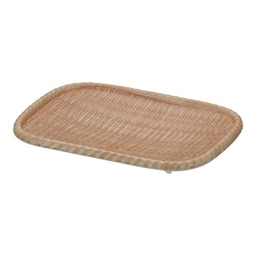 遠藤商事 JB-B710YL ブラウン メラミン竹模様長角皿 S